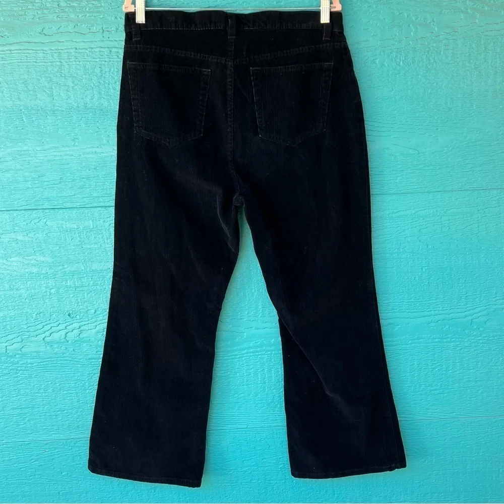 GAP CORDUROY FLARE PANTS BLACK SIZE 16 ANKLE EUC - Picture 7 of 7
